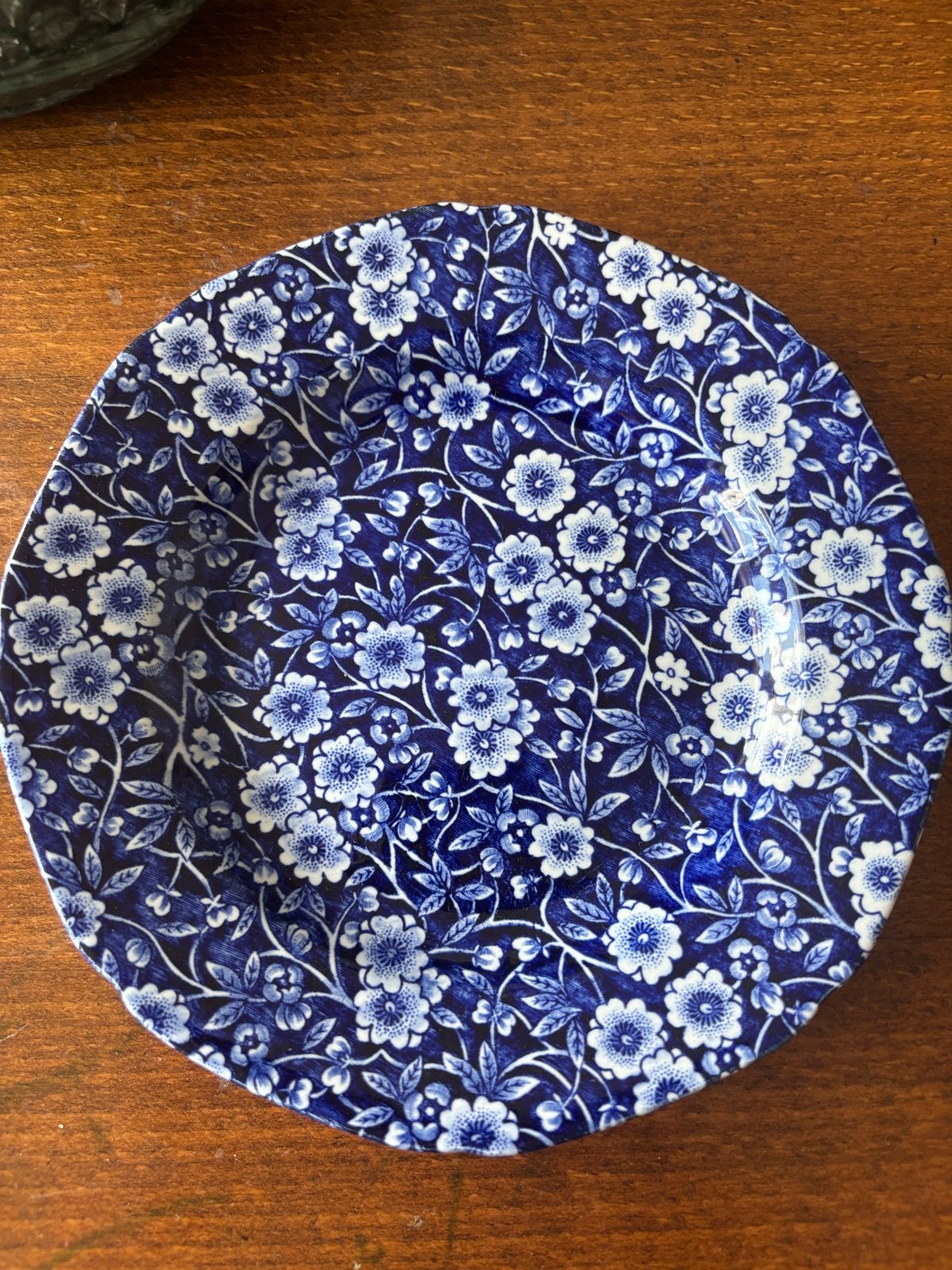 Burleigh Ironstone Servies - Blauw Bloemenpatroon, Ophalen, Gebruikt, Overige stijlen, Aardewerk