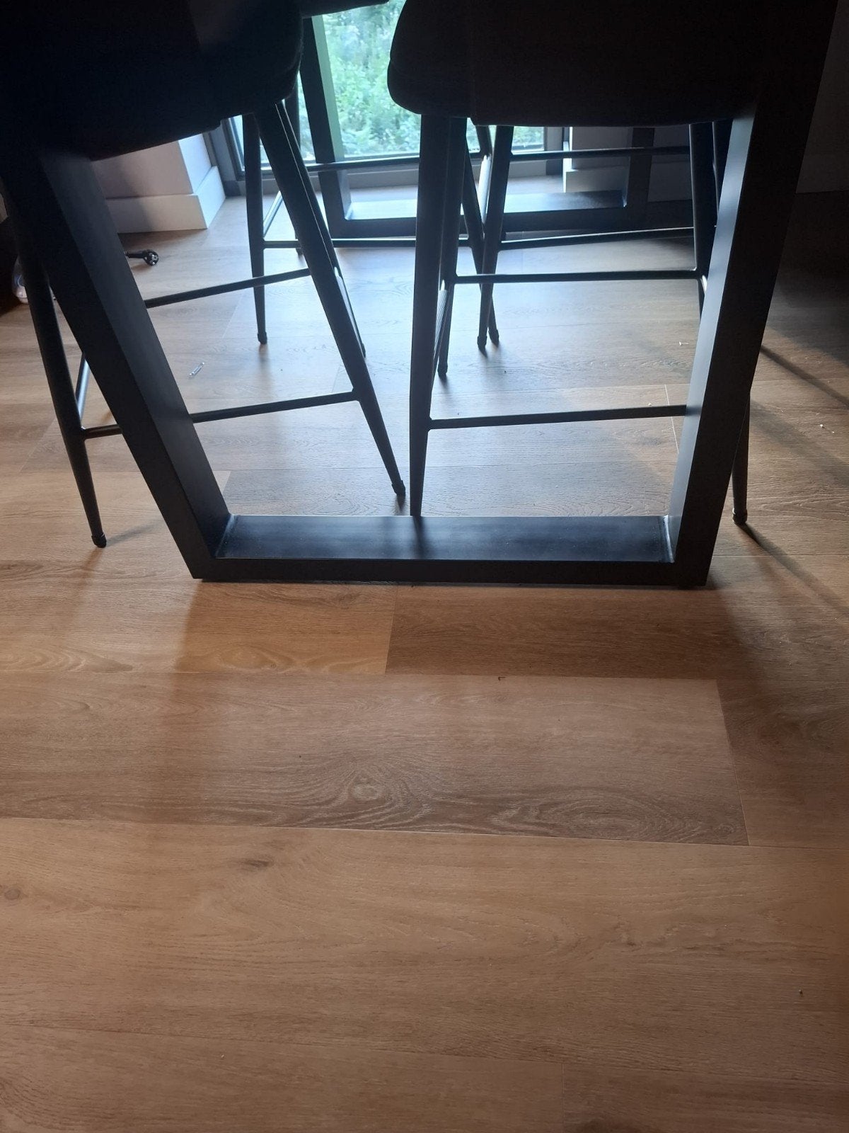 Mooie mango houten bartafel met stoelen, 100 tot 150 cm, 50 tot 100 cm, Zo goed als nieuw, Vier personen