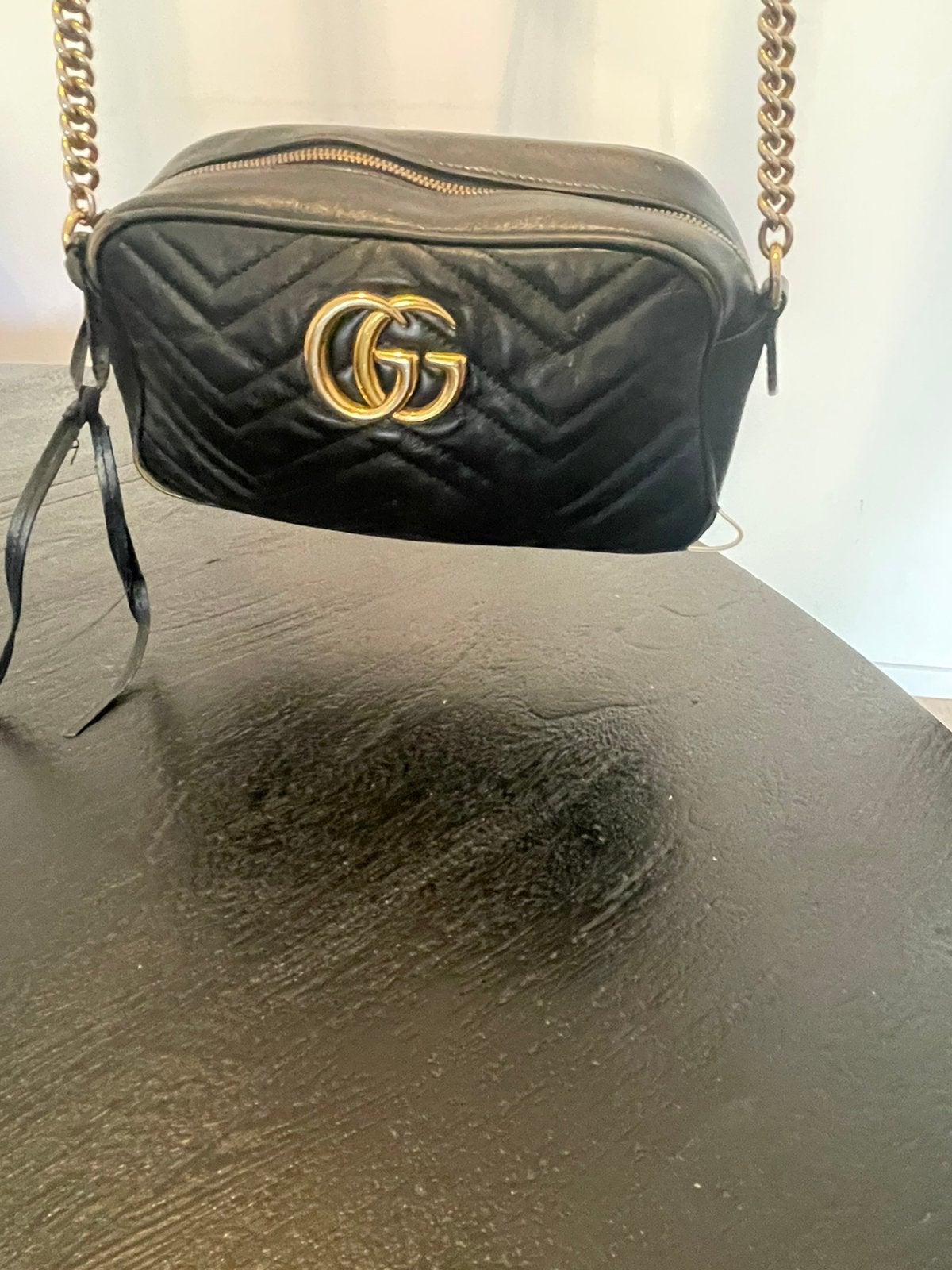 Gucci GG Marmont Tas, Ophalen of Verzenden, Zo goed als nieuw, Zwart, Handtas