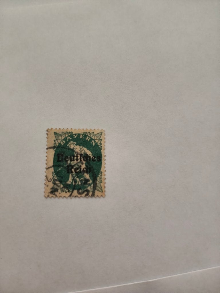 8524 bayern overdruk deutsches reich zaaier 60pf 1920, Verzenden, BRD