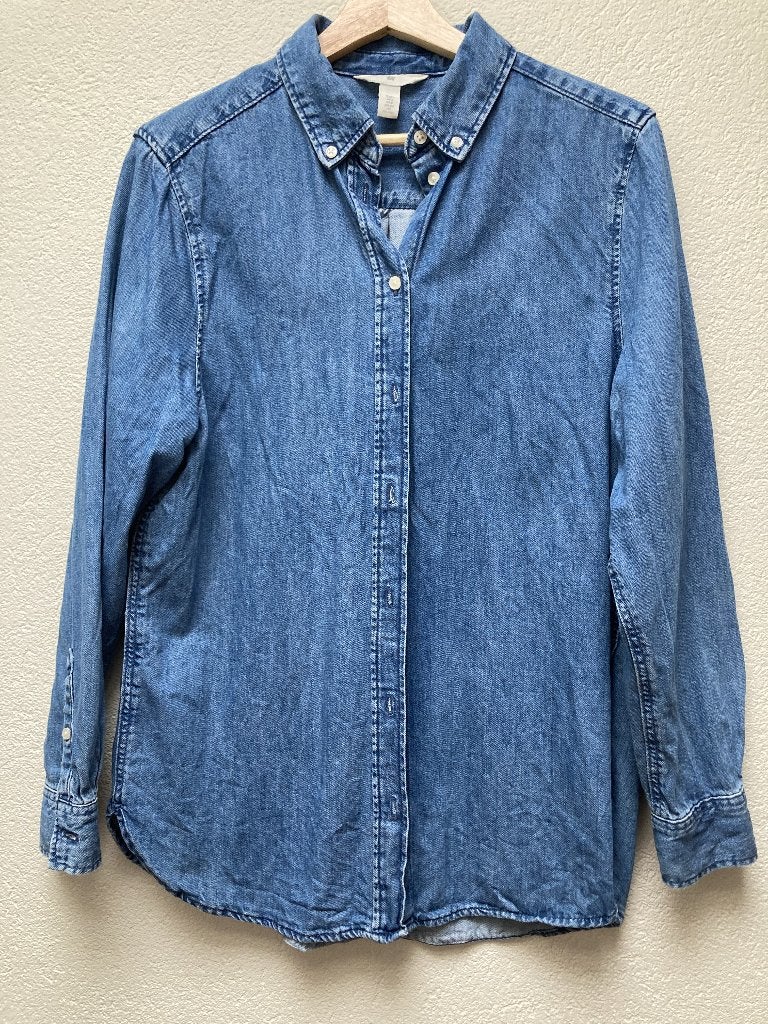 Te koop oversized spijkerblouse H&M maat S., Kleding | Dames, H&M, Blauw, Ophalen of Verzenden, Maat 36 (S)