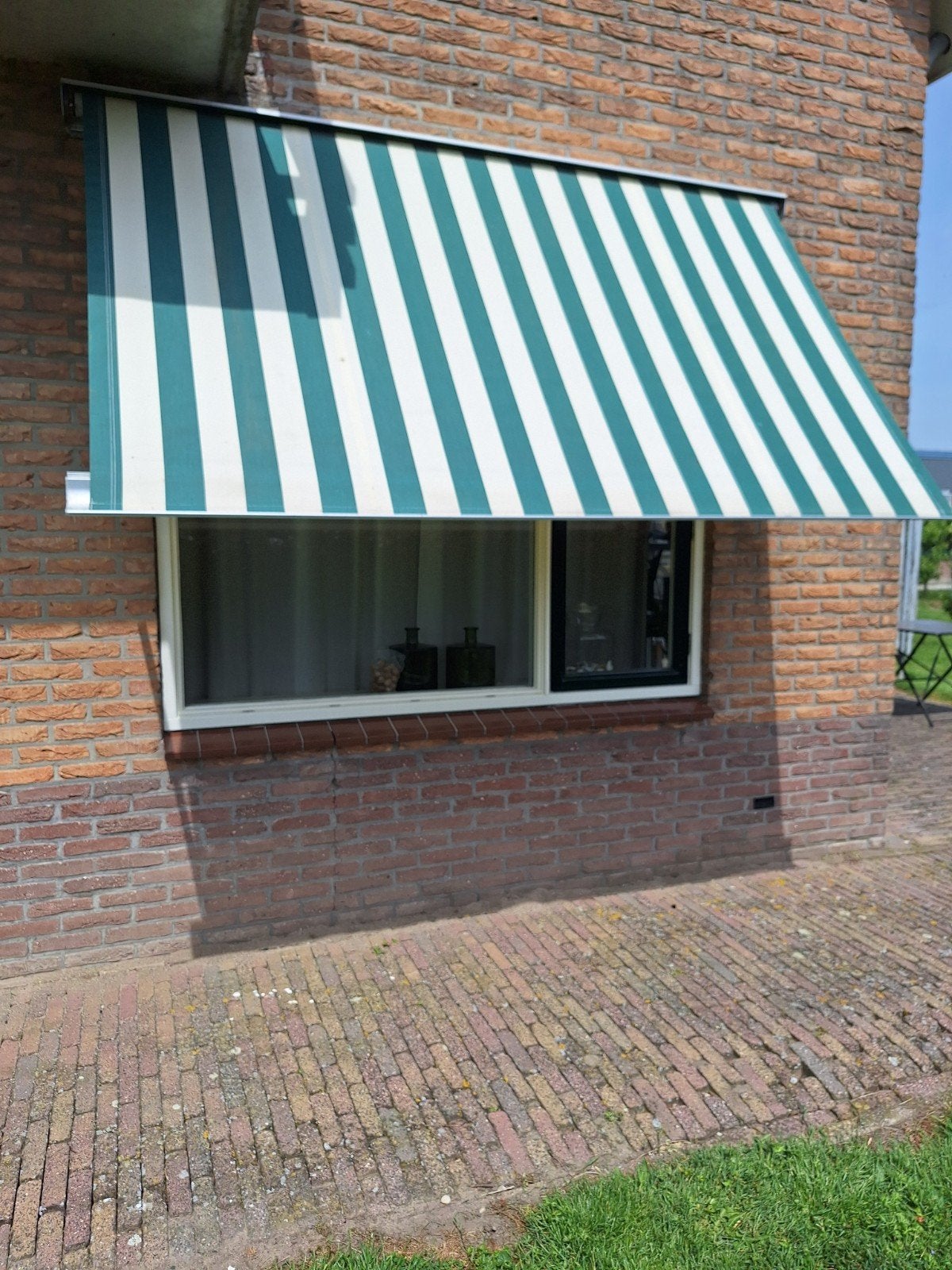 Elektrisch zonnescherm 250 breed, Ophalen, Gebruikt, Elektrisch, 150 tot 300 cm