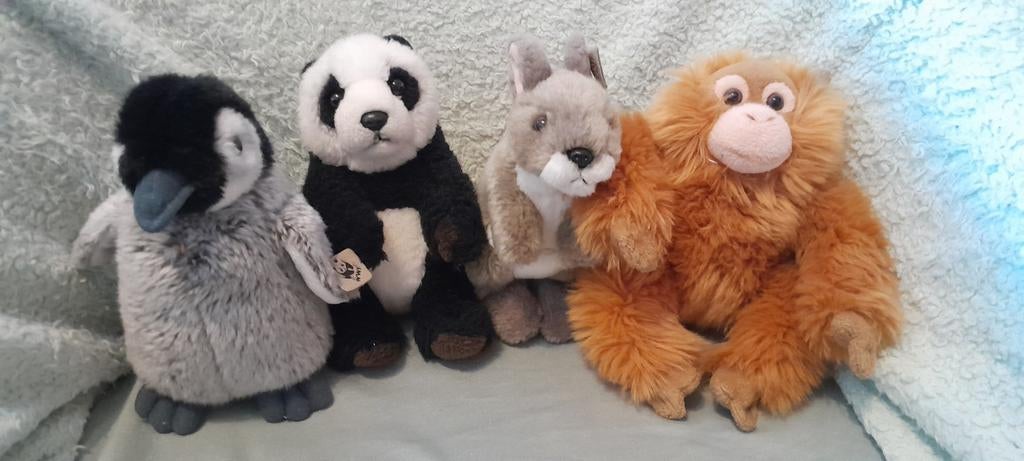 WWF Knuffels: Pinguïn, Panda, Konijn & Orang-oetan, Pinguïn, Overige merken, Overige karakters, Zwart