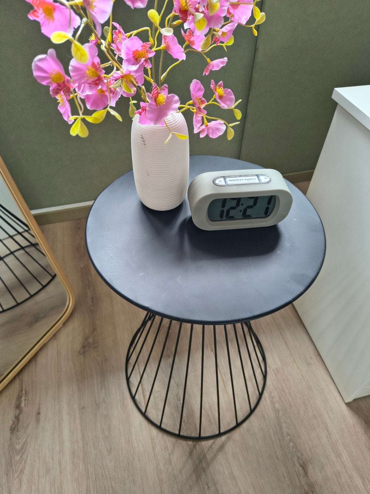 leuk bijzettafeltje, nachtkastje., Ophalen, Minder dan 50 cm, Rond, Minder dan 50 cm