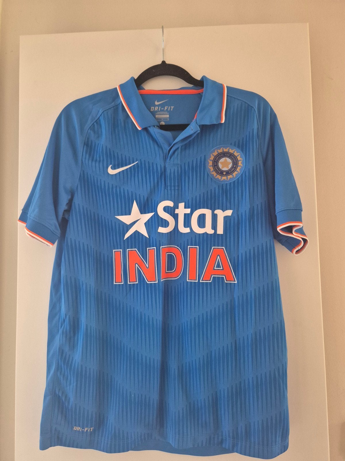 Nike India Cricket Shirt - Maat L, Maat 52/54 (L), Blauw, Nike, Ophalen of Verzenden