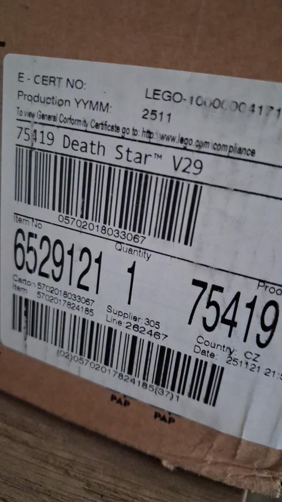 LEGO 75419 Death Star: !! NEW !!  "Sealed in Shipper-Box", Ophalen, Star Wars, Lego, Nieuw