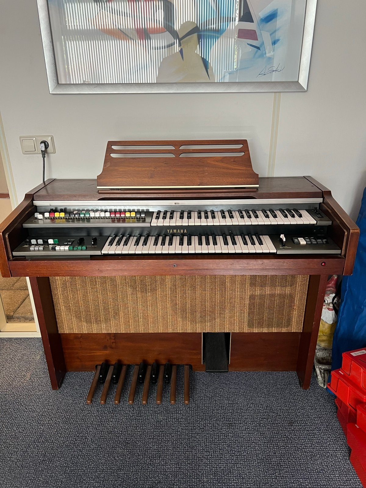 Vintage Yamaha orgel uit de jaren '70 - Elektrische piano, Ophalen, Gebruikt, Bruin, Overige typen