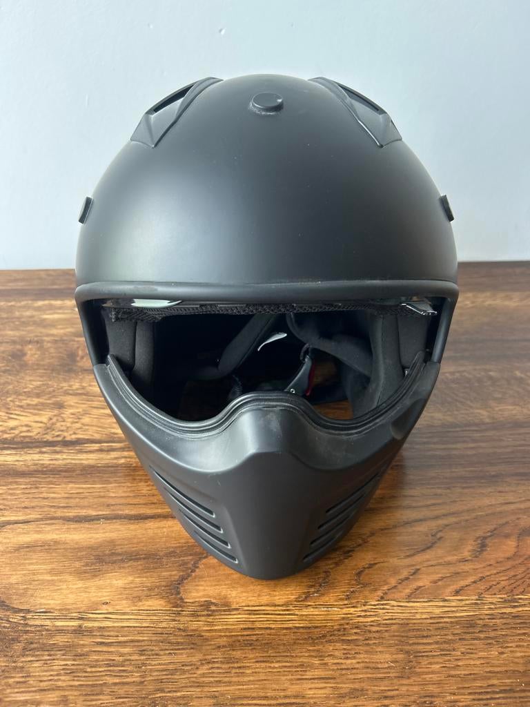 Matzwarte motorhelm - Vito, Overige merken, M, Heren, Jethelm