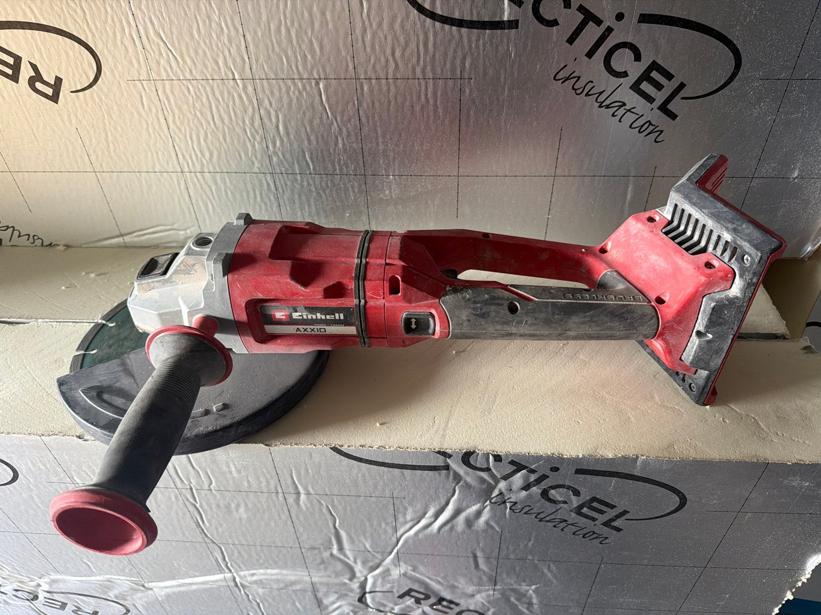 Einhell AXXIO Accu Haakse Slijpmachine - Zo goed als nieuw, Ophalen of Verzenden, Zo goed als nieuw, Minder dan 700 watt, Haakse handslijpmachine