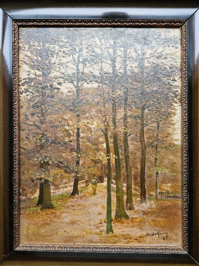 Antiek schilderwerk aangeboden, Ophalen, Origineel werk, Landschap, Olieverf