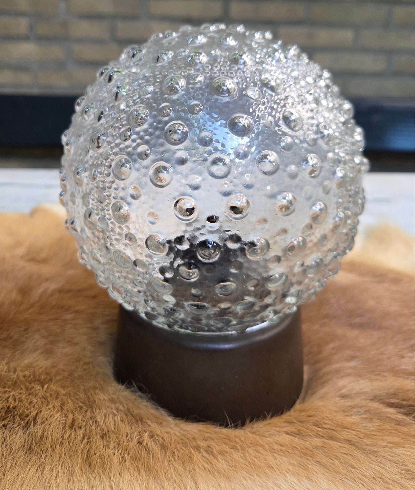 Vintage Bo-Niko bubbelglas plafondlamp Jaren 60/70, Ophalen, Glas