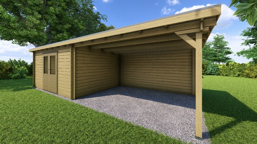 Fonteyn Basicline Lavendel met overkapping 800x300cm, 200 tot 400 cm, Verzenden, Blokhut, Nieuw