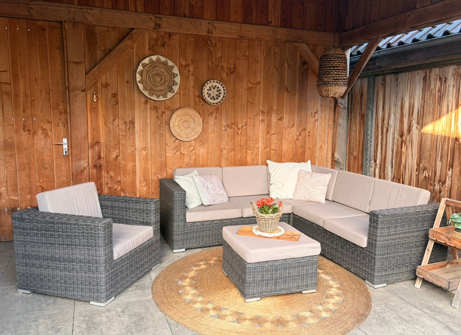 Mooie loungeset Summer Garden, Tuin en Terras, Tuinsets en Loungesets, Ophalen, Bank, 6 zitplaatsen, Zo goed als nieuw