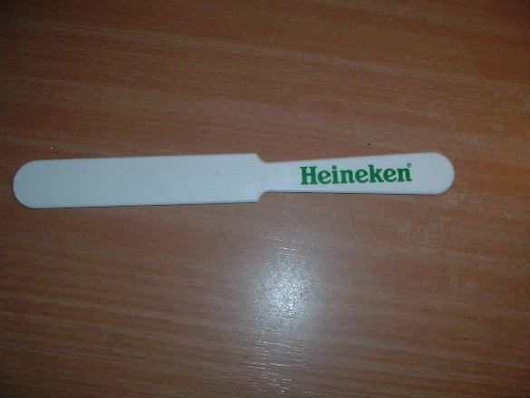 Heineken bierspatel/ afschuimer (nr.1), Ophalen of Verzenden, Nieuw, Overige typen, Heineken