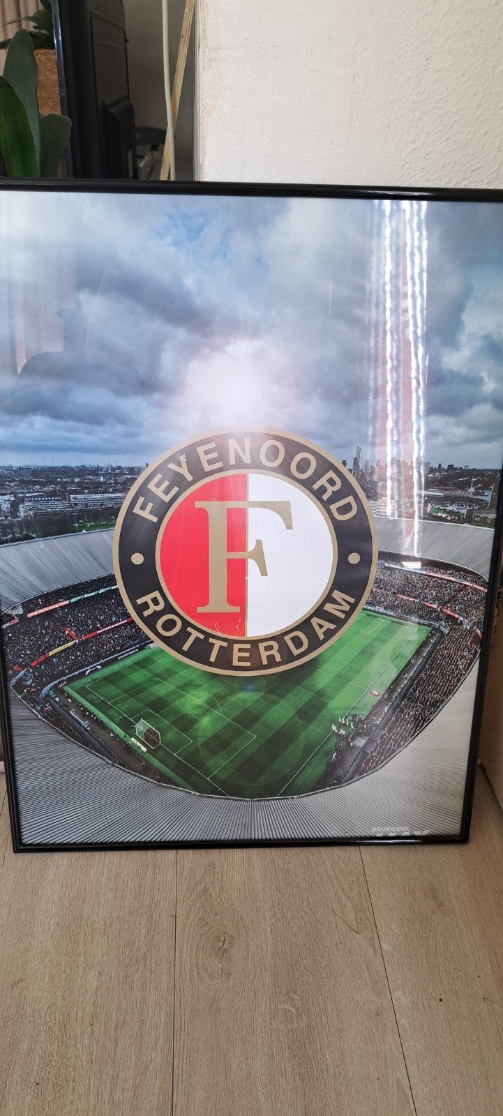 Feyenoord Stadion De Kuip Poster ingelijst., Ophalen, Zo goed als nieuw, Foto of Poster, 75 – 100