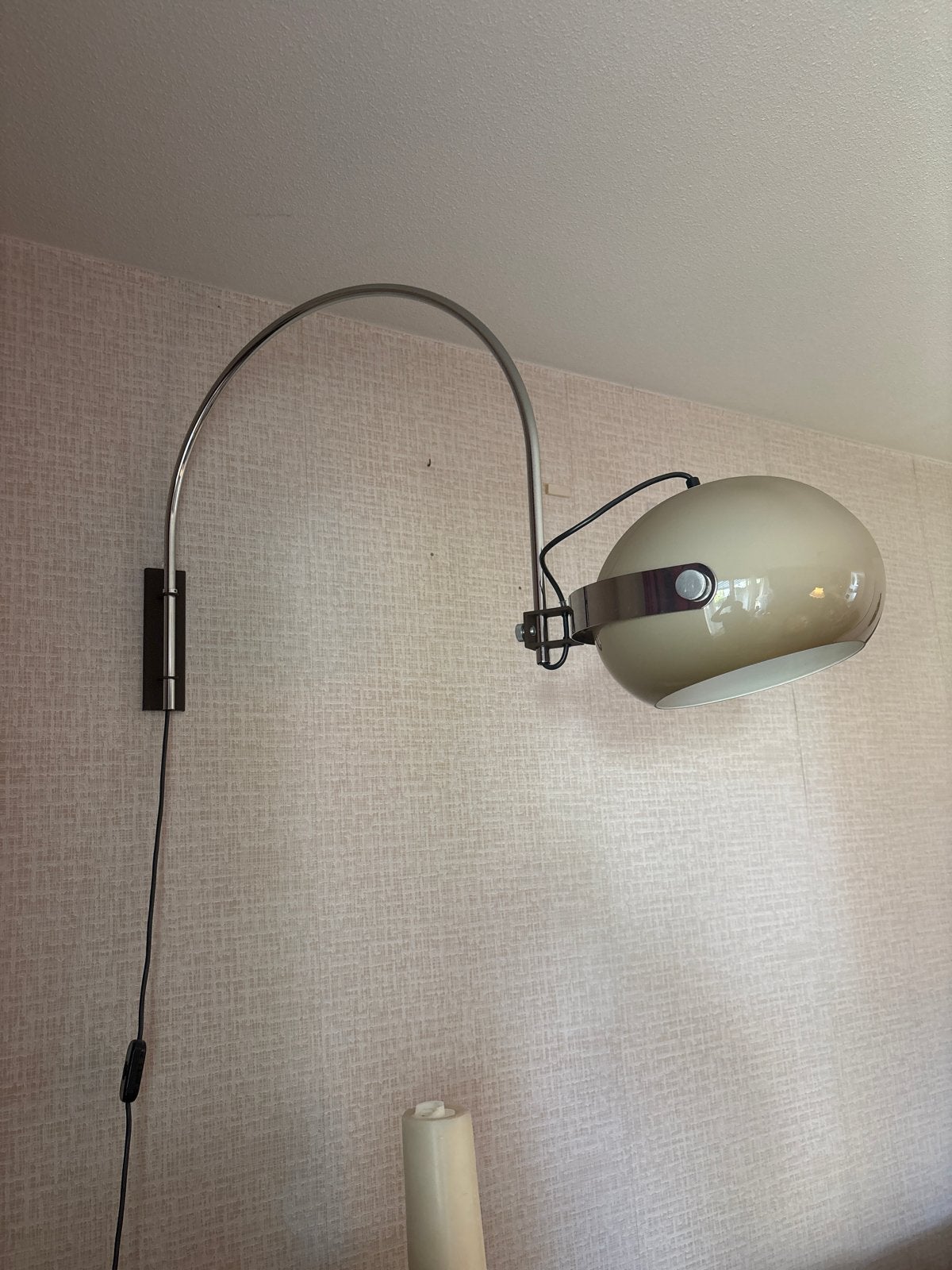 Vintage Dijkstra booglamp mushroom jaren 70, Ophalen