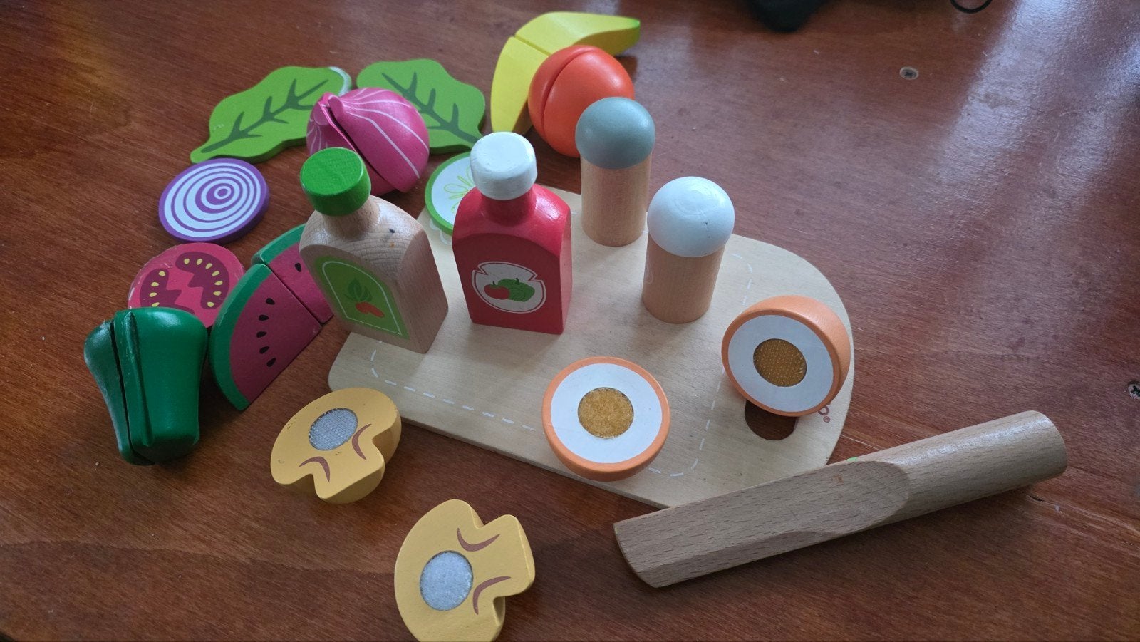 Houten speelgoed snijset groenten en fruit, Ophalen of Verzenden, Zo goed als nieuw, Overige typen