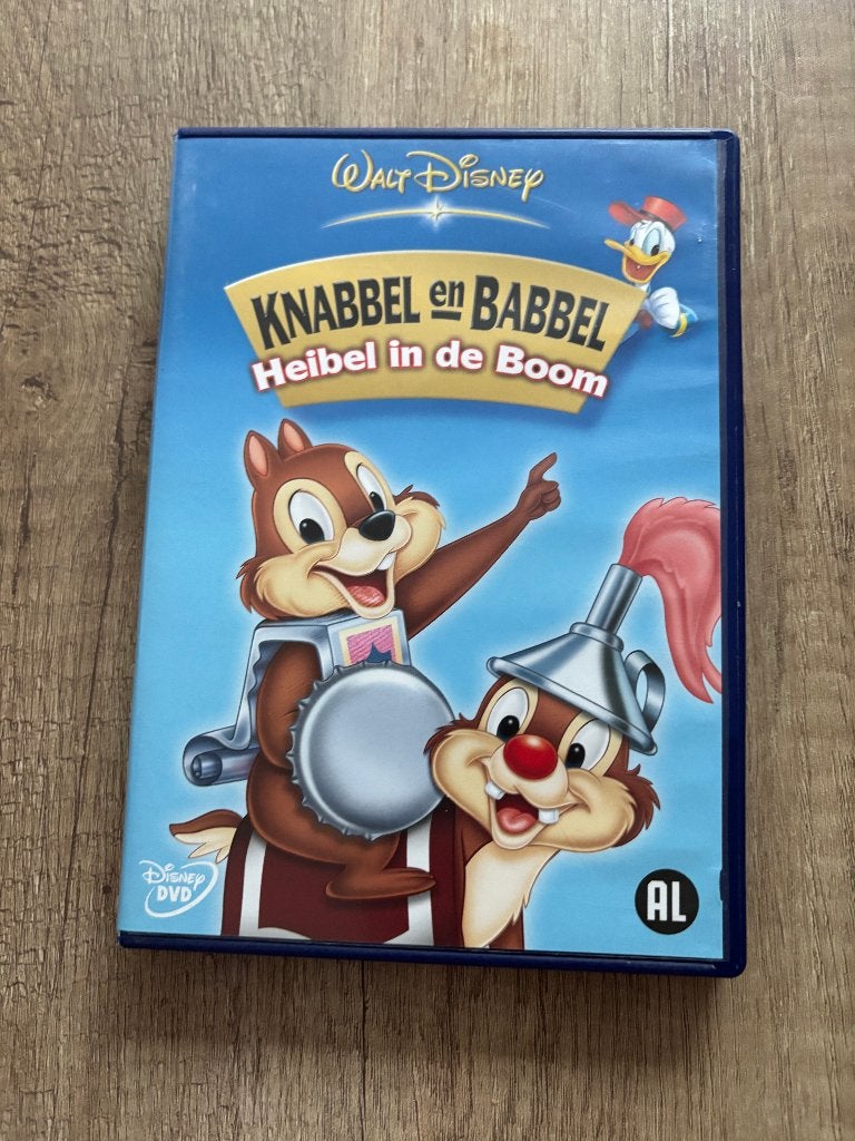 disney dvd knabbel en babbel heibel in de boom, Cd's en Dvd's, Dvd's | Tekenfilms en Animatie, Zo goed als nieuw, Europees, Tekenfilm