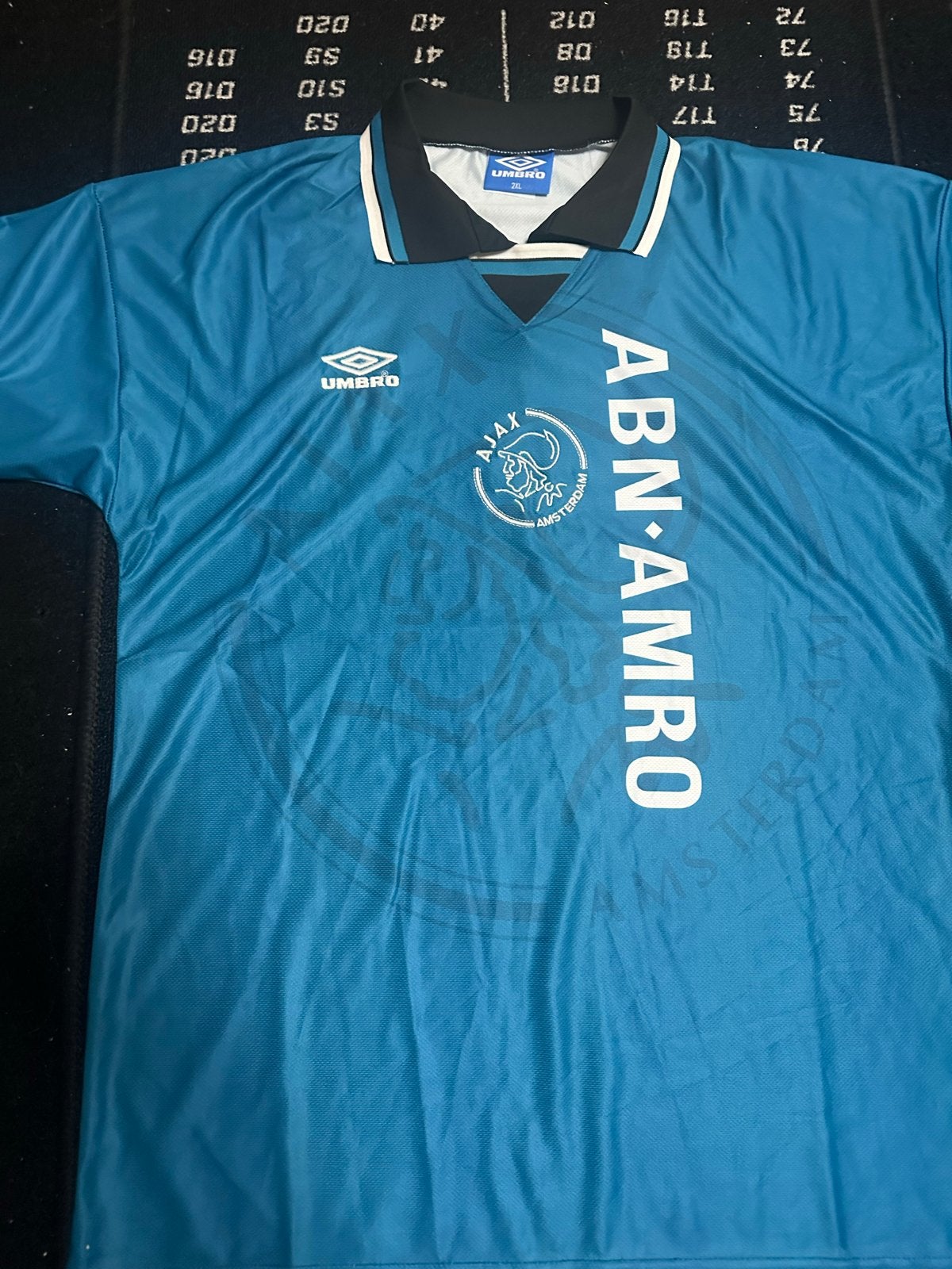 Ajax uitshirt 1995/1996 - Umbro, Ophalen of Verzenden, Zo goed als nieuw, Maat 56/58 (XL), Blauw
