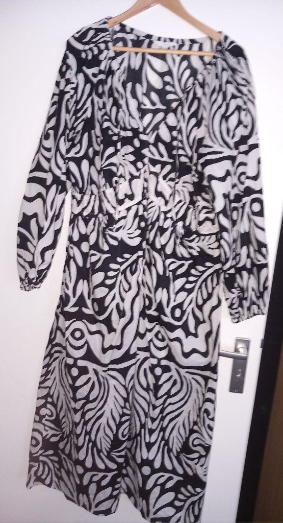 Jurk maat XL Blue HM  kleur wit/zwart, H&M, Overige kleuren, Jurk, Nieuw