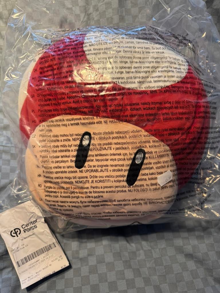 Toad Nintendo kussen, Ophalen of Verzenden, Nieuw, Rood, Overige vormen