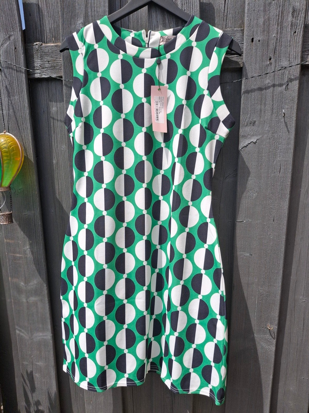 Topvintage jurk met retroprint - Nieuw met kaartjes, Kleding | Dames, Topvintage, Maat 42/44 (L), Nieuw, Ophalen of Verzenden