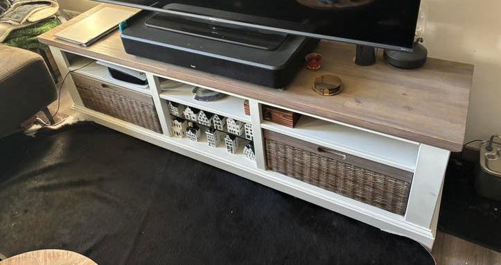 Landelijke stijl Tv meubel, Huis en Inrichting, Kasten | Televisiemeubels, Ophalen, Gebruikt, Landelijk, Minder dan 100 cm