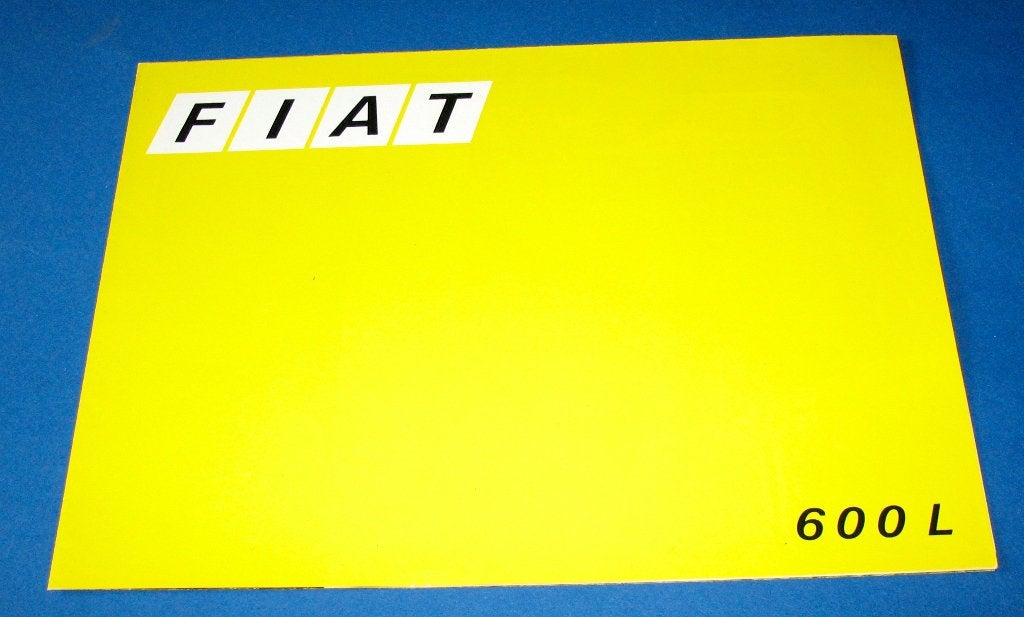 Folder autofolder Fiat 600L 600 L geel, Ophalen of Verzenden, Zo goed als nieuw, Overige merken