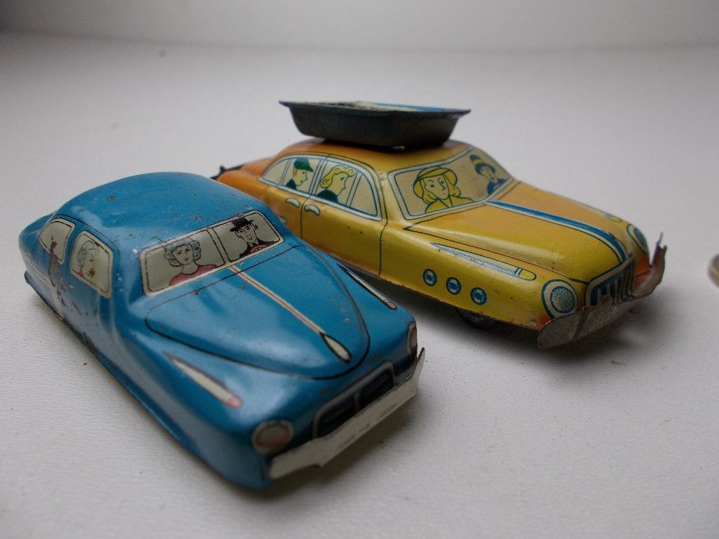 Jaren 50. Made in JAPAN. 2 X BLIKKEN AUTO'S., Ophalen of Verzenden