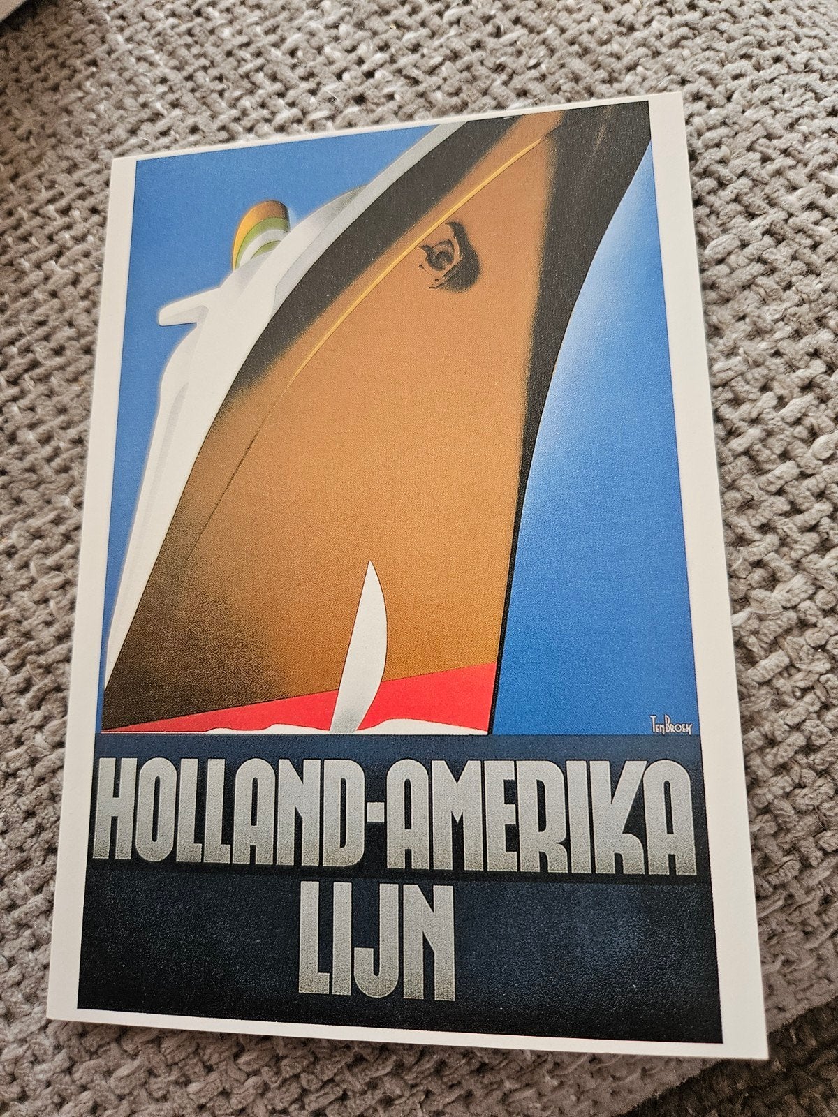 Holland-Amerika Lijn Ansichtkaart - Wim ten Broek (1993), Ophalen of Verzenden, 1980 tot heden, Ongelopen