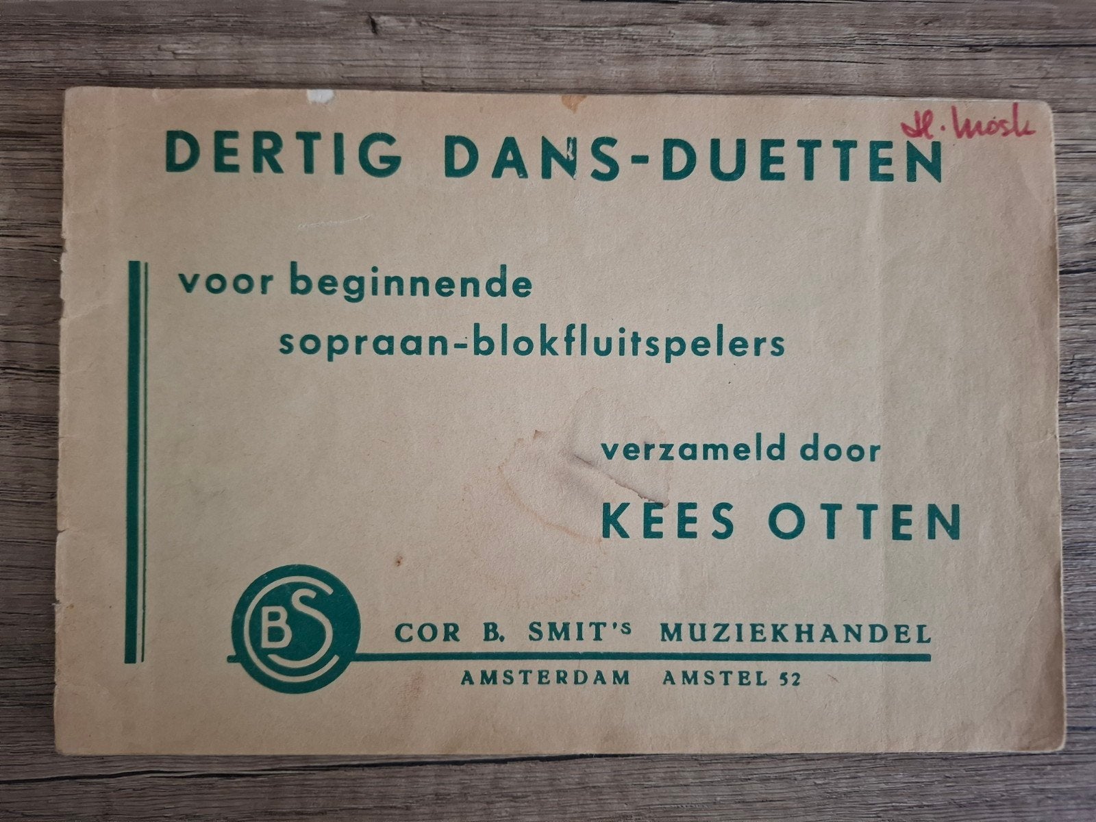 Dertig dans-duetten voor beginnende sopraan-blokfluitspelers, Ophalen of Verzenden, Gebruikt, Blokfluit