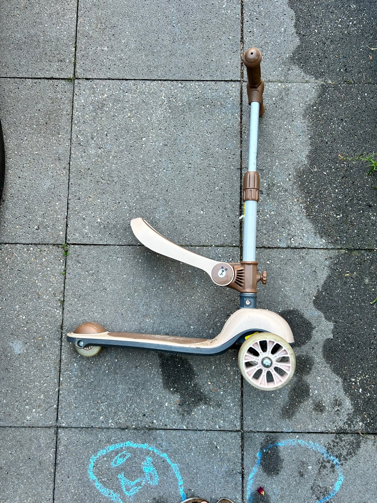 Stevige kinderstep met lichtgevende wielen en opklapbaar zit, Fietsen en Brommers, Steps, Gebruikt, Gewone step, Ophalen of Verzenden
