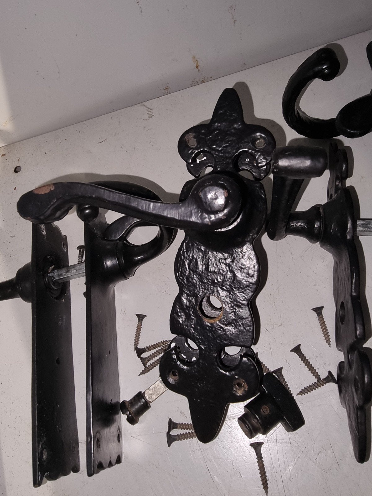 Deurbeslag Deurklink Zwart Klassiek Verscheidene, Doe-het-zelf en Verbouw, Hang- en Sluitwerk, Ophalen of Verzenden, Klink of Kruk