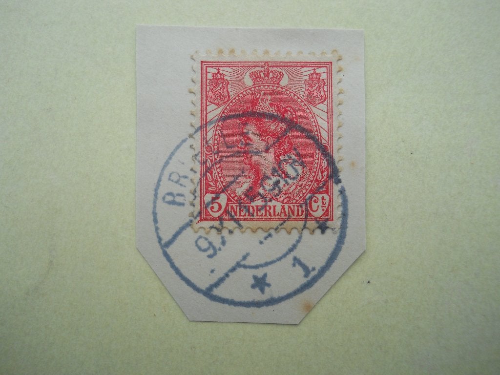 Nederland 1899 Koningin Wilhelmina Rondstempel Brielle, Ophalen of Verzenden, T/m 1940, Gestempeld