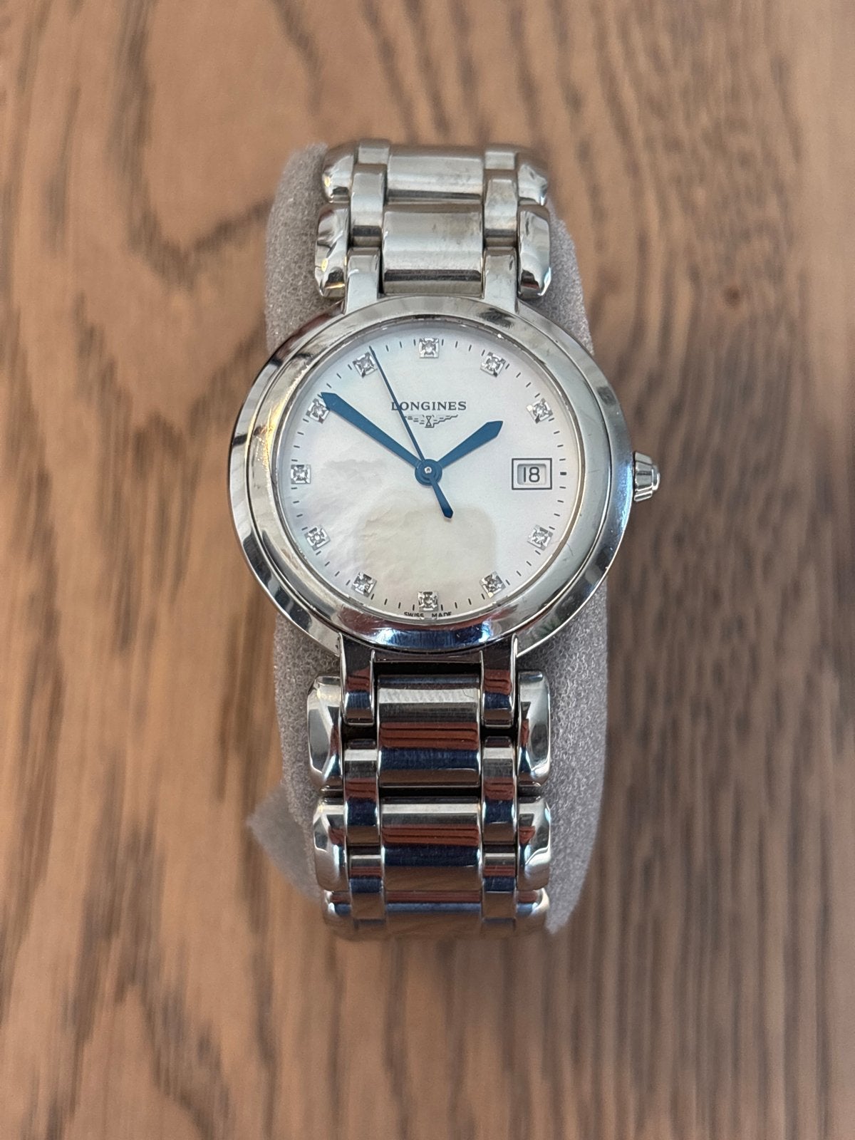 Longines Dames Polshorloge met Parelmoer Wijzerplaat, Overige merken, Staal, Polshorloge, Ophalen of Verzenden