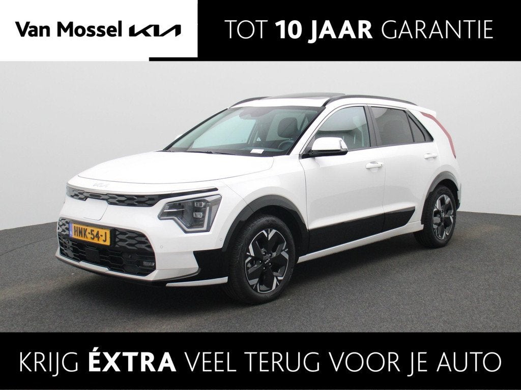 Kia Niro EV Plus Advanced 64.8 kWh | Stoel en Stuur Verwarmi, Auto's, Kia, 12 maanden, 750 kg, 1657 kg, Wit