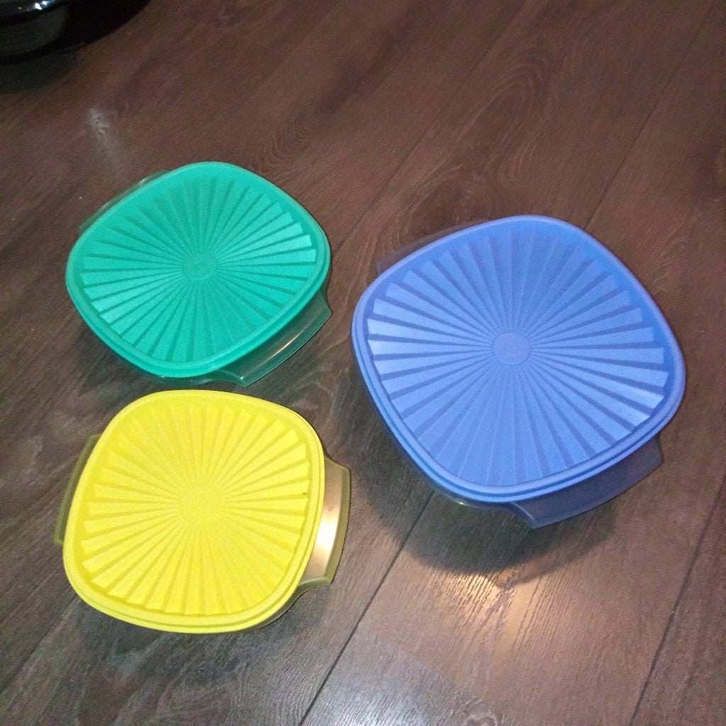 Tupperware Servalier-bewaarkommen 3 stuks, Ophalen, Gebruikt, Overige kleuren, Bewaardoos
