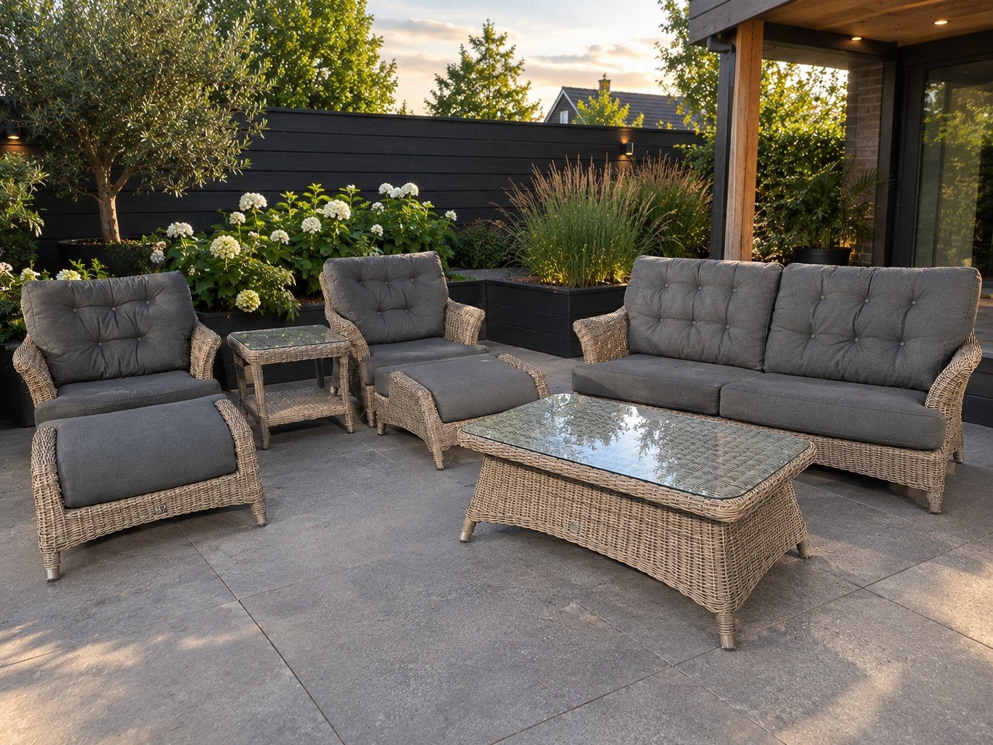 Luxe 4 Seasons Outdoor loungeset - Pure, Valentine, Ophalen, 4 zitplaatsen, Gebruikt, Loungeset