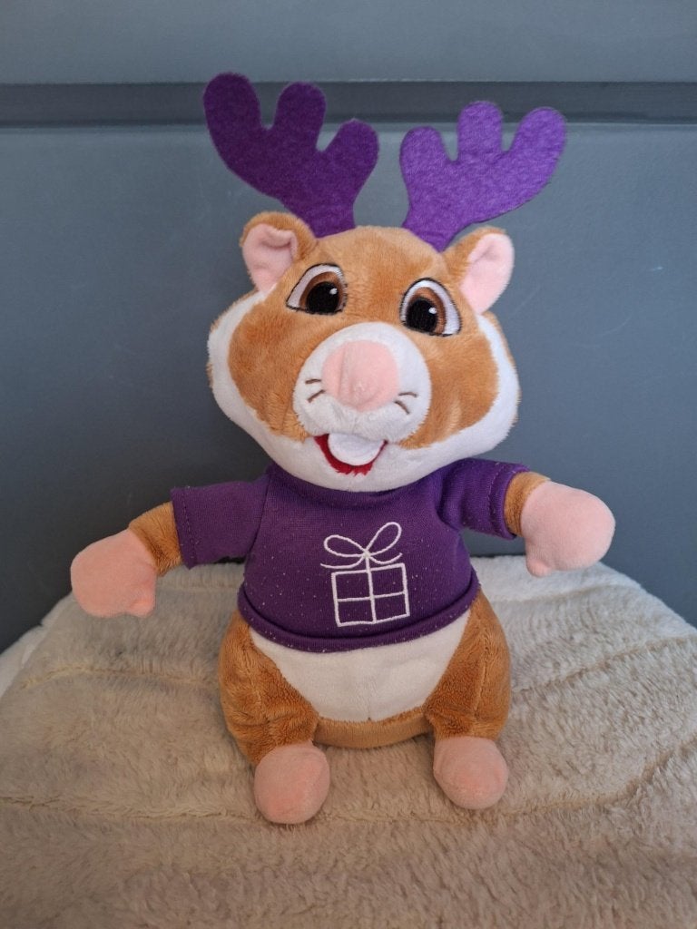 AH hamster rendier met paarse trui, Gebruikt, Albert Heijn, Overige typen, Ophalen of Verzenden