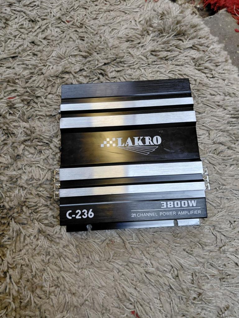 Lakro C-236 3800W 2/1 Kanaals Eindversterker, Auto diversen, Ophalen, Gebruikt