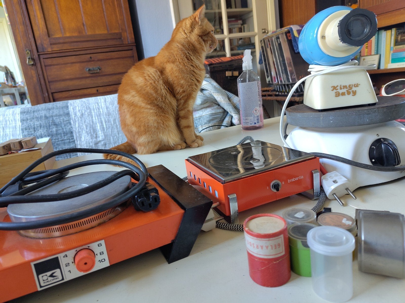 Electrisch fornuisjes Vintage Oranje en home cinema, Ophalen of Verzenden