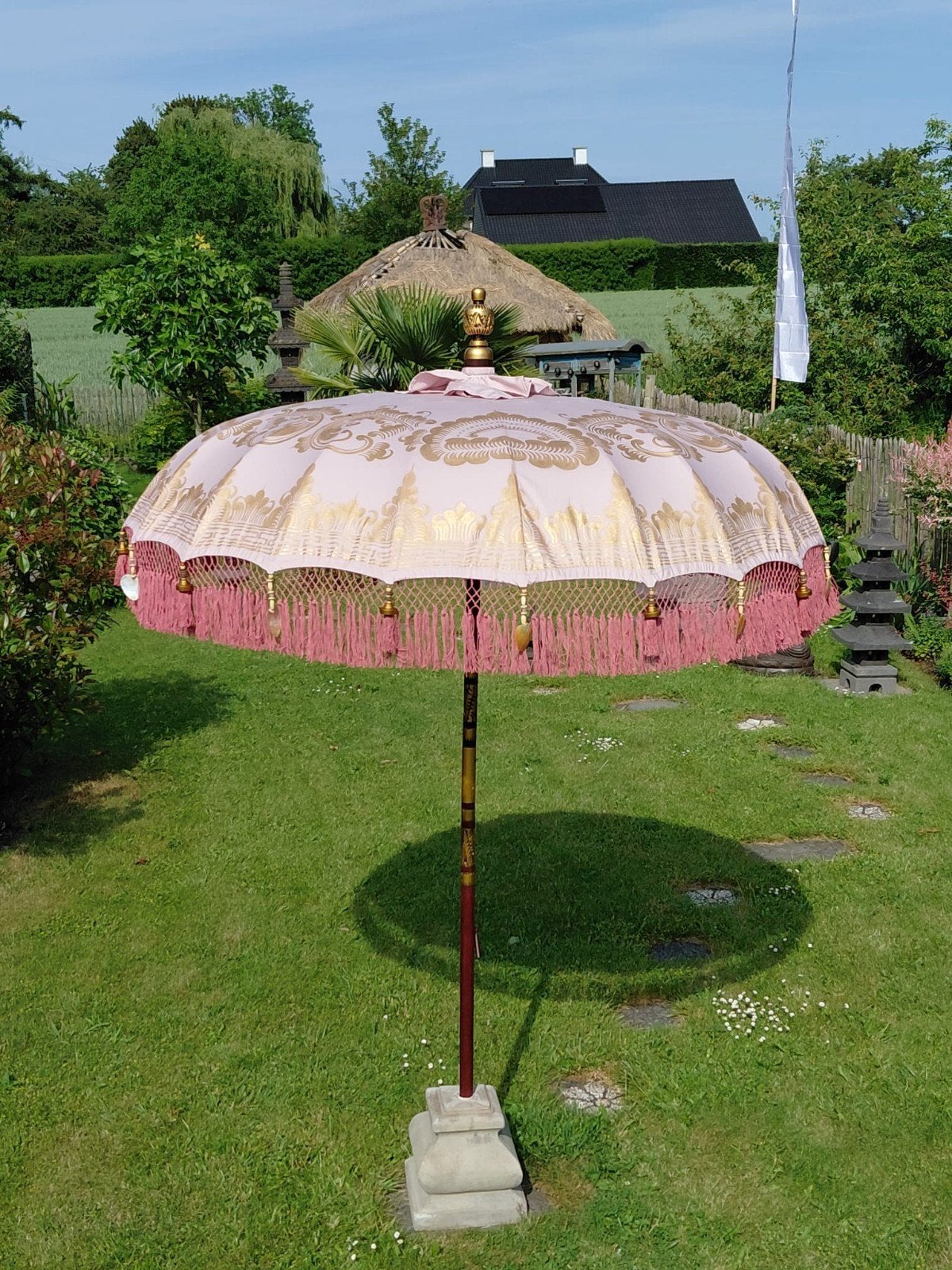 Ibiza parasol - Bali parasol, Tuin en Terras, Parasols, Www.ibizasfeer.nl, Nieuw, Info@ibizasfeer.nl, Ophalen of Verzenden