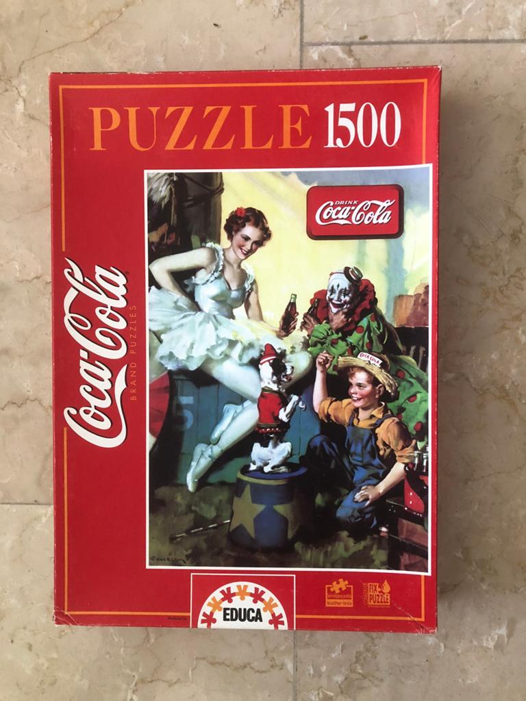 Educa legpuzzel Coca Cola 1500 stukjes compleet., Hobby en Vrije tijd, Denksport en Puzzels, Ophalen, Zo goed als nieuw