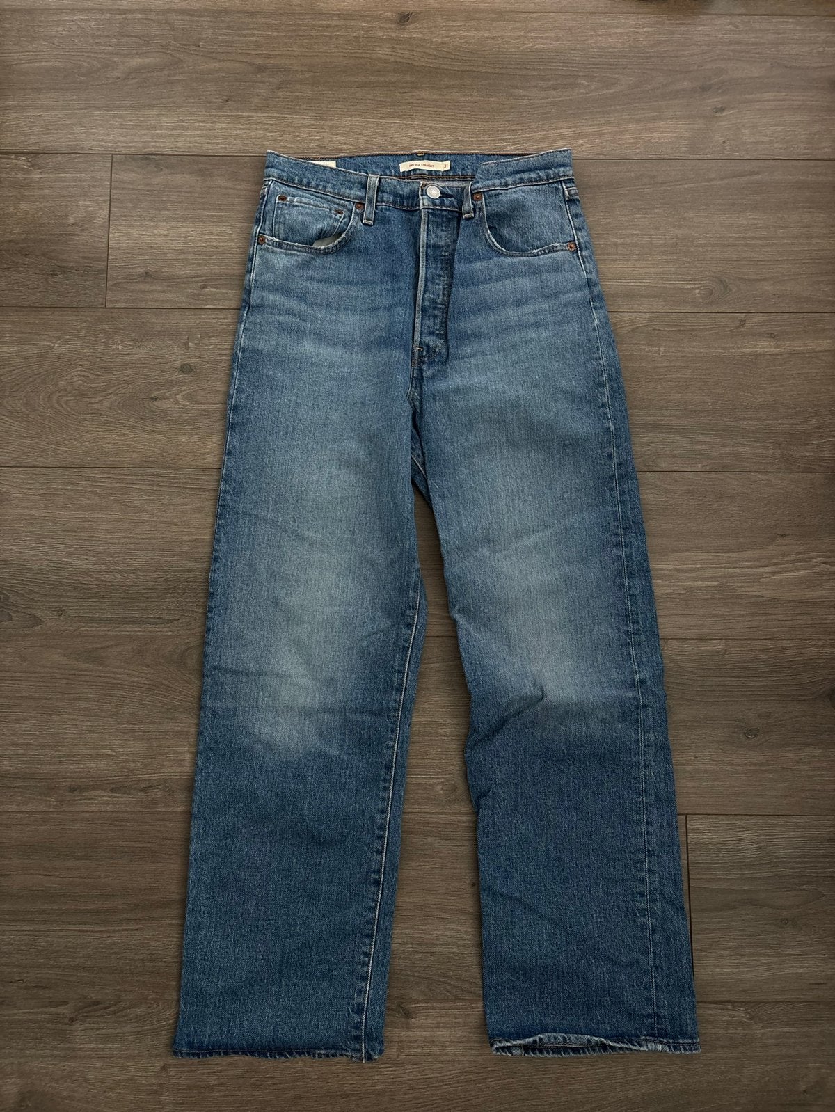 Levi's Ribcage Straight Jeans Maat W31/L29, Ophalen of Verzenden, Gedragen, Blauw, W30 - W32 (confectie 38/40)