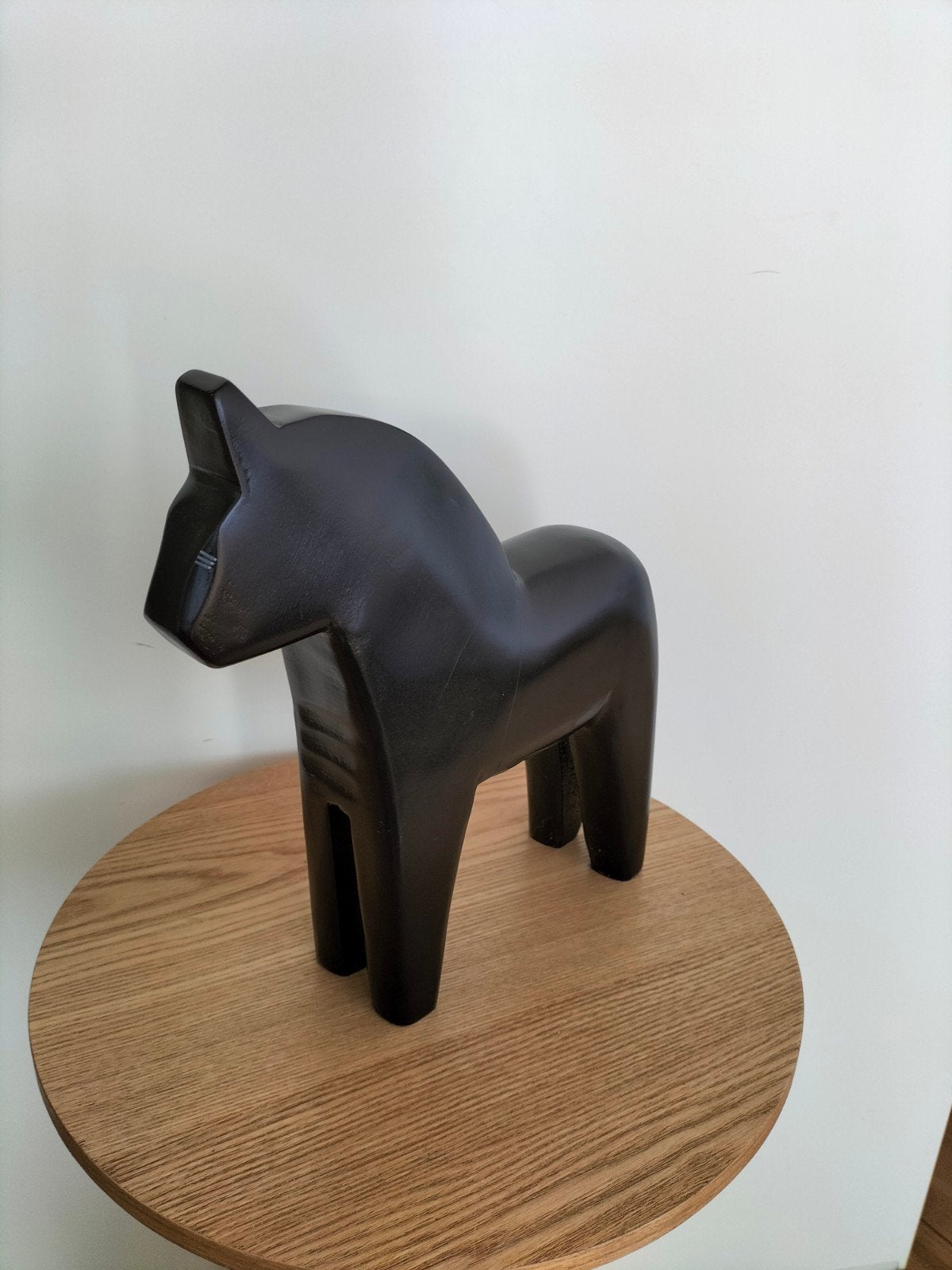 Zwart houten paard decoratie - Dala paard, Hout, Zwart, Verzenden, Zo goed als nieuw