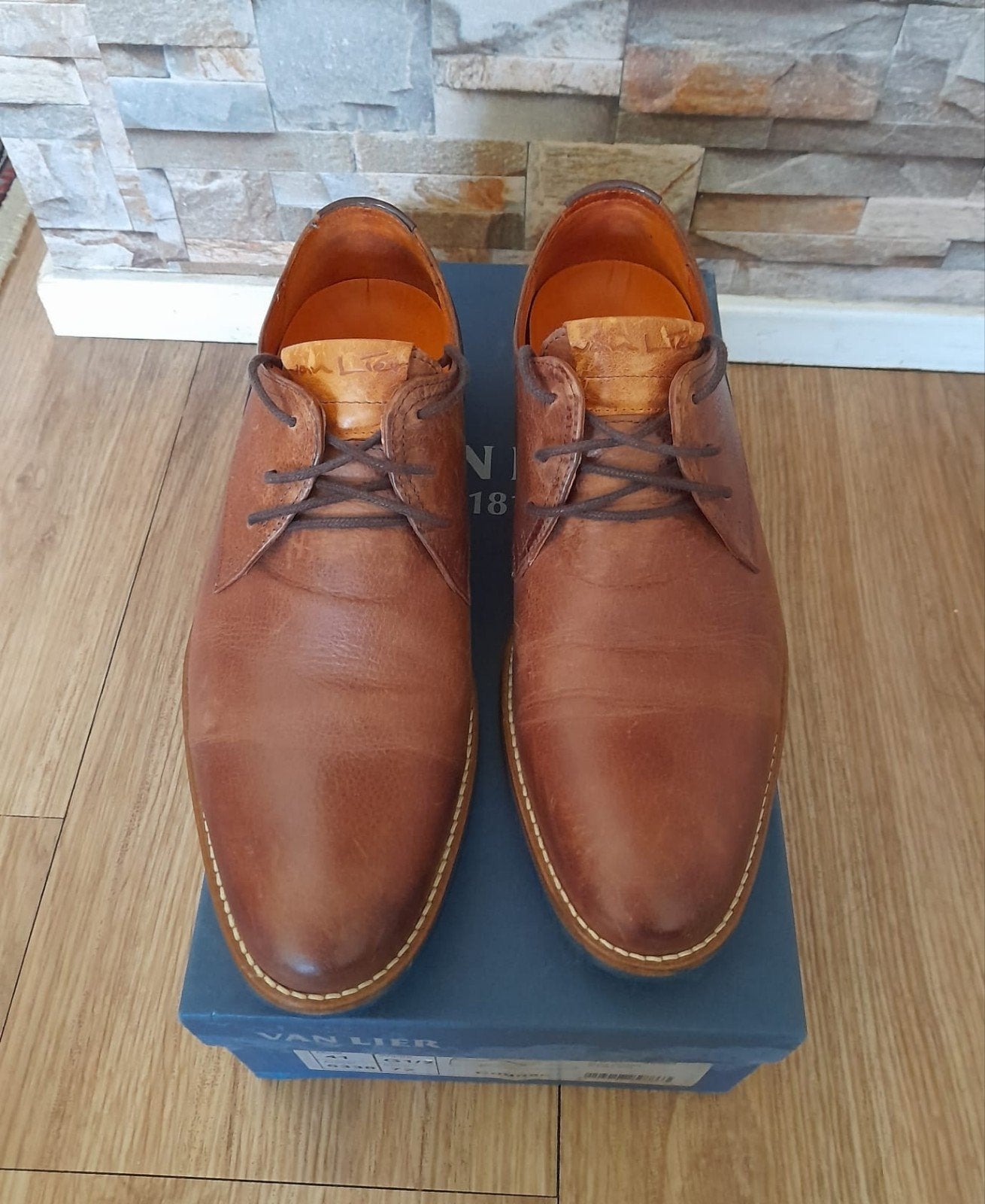 Van Lier schoenen maat 7(41), Ophalen, Bruin, Zo goed als nieuw, Van lier