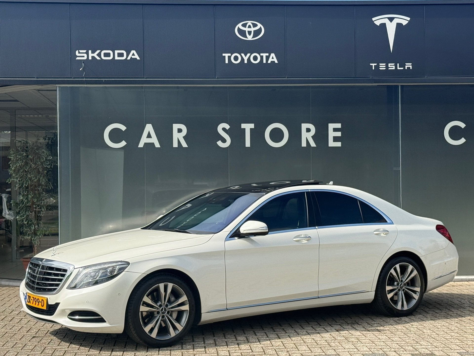Mercedes-Benz S-klasse 400 HYBRID Prestige Plus, Auto's, Automaat, Gebruikt, Euro 6, Wit