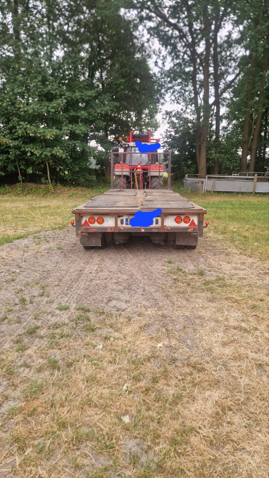 dieplader, balenwagen luchtgeremd en geveerd, Auto diversen, Aanhangers en Bagagewagens, Ophalen, Gebruikt