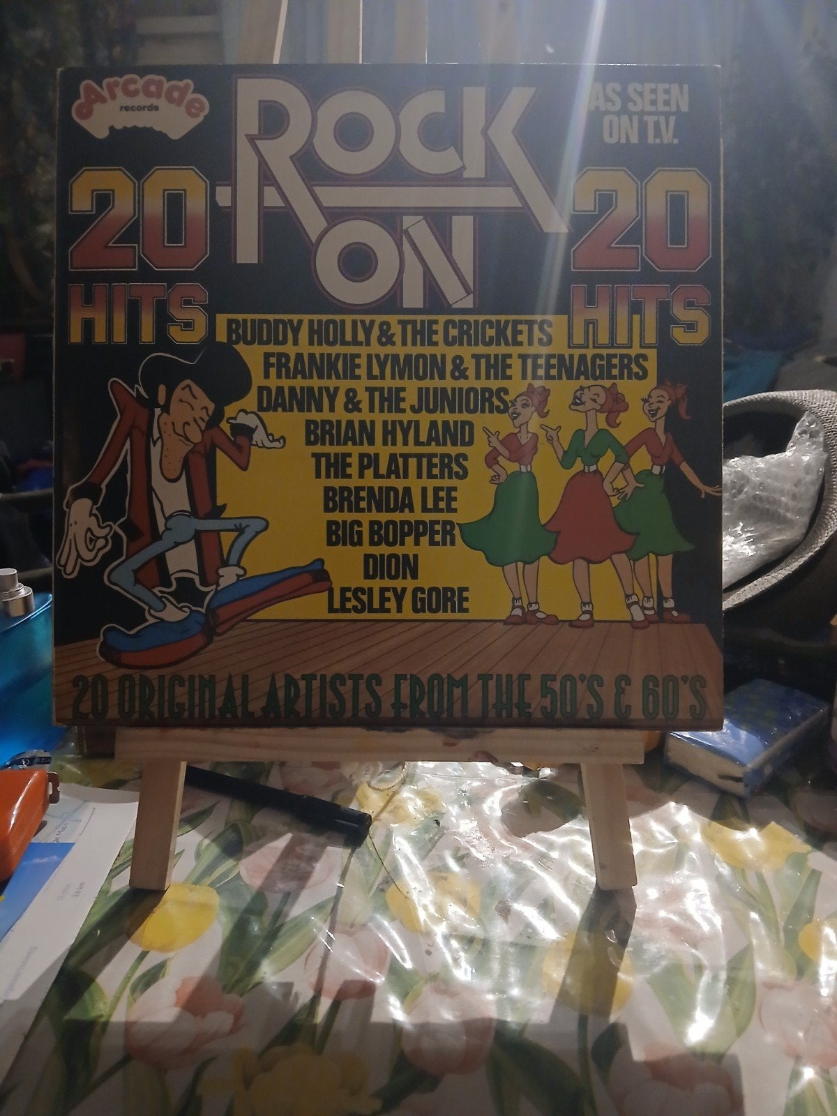 Rock On 20 Hits LP - Jaren '50 & '60 Rock-'n-roll compilatie, LP, Gebruikt, Ophalen of Verzenden, Complilatie