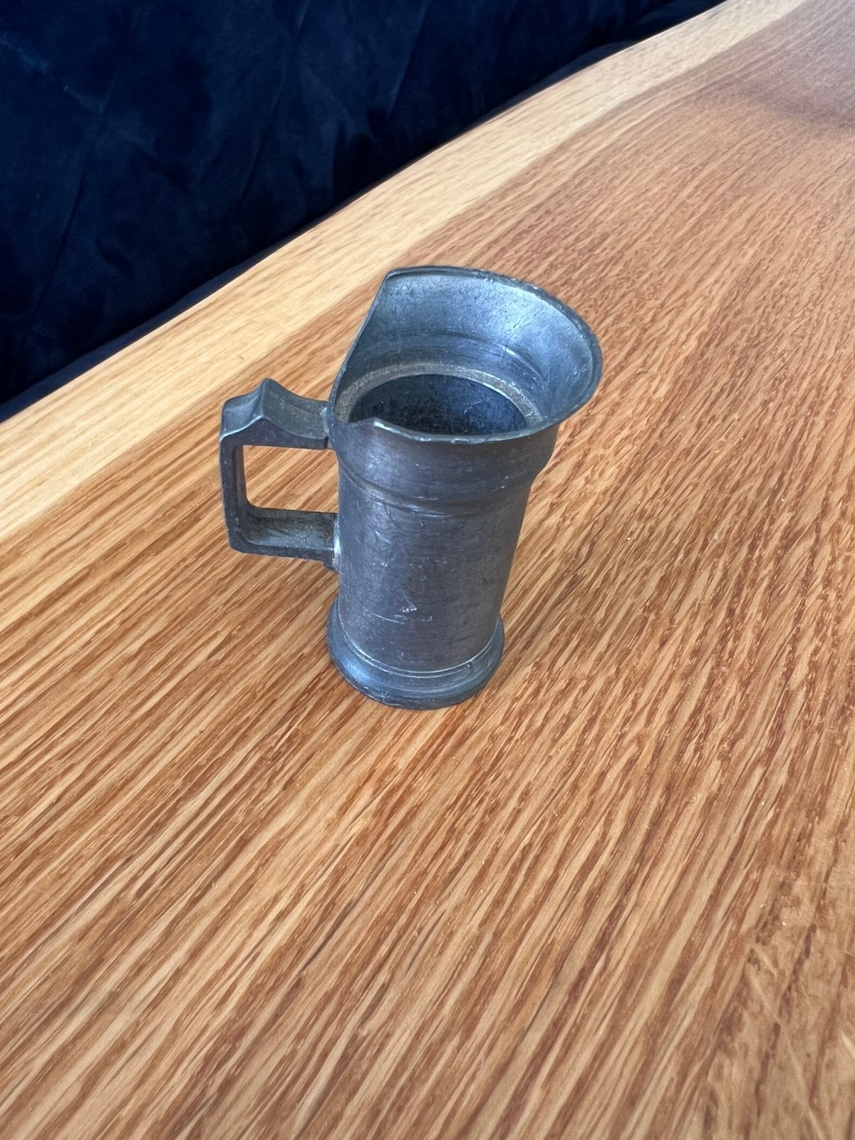 Antieke tinnen maatbekertje 1 cl keurmerk engeltje, Ophalen of Verzenden